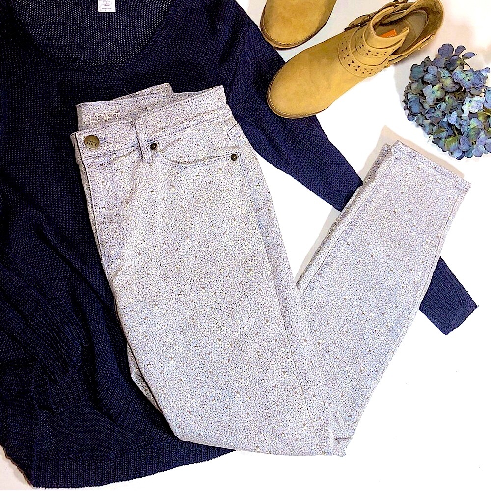 LOFT Modern Skinny Ankle Floral Jeans 27/4